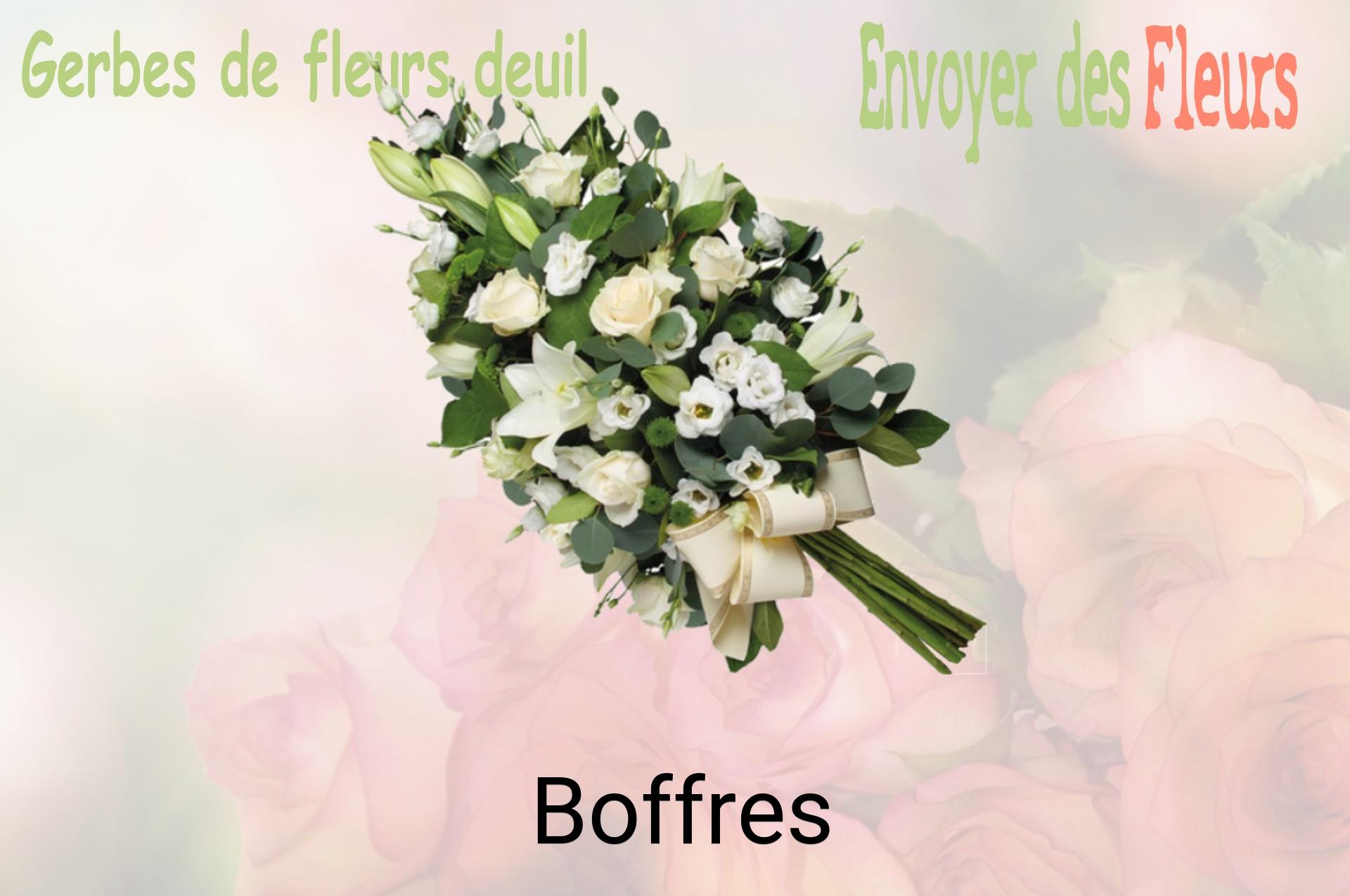Gerbe de fleurs de deuil livrée à Boffres